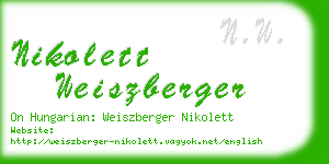 nikolett weiszberger business card
